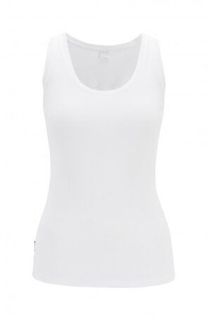 BOSS Tanktop TERIBBED aus gerippter Stretch-Baumwolle weiss 100