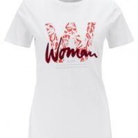 BOSS T-Shirt Tewoman aus Baumwolle mit strukturierten Prints weiss 100 BOSS T-Shirt Tewoman aus Baumwolle mit strukturierten Prints weiss 100