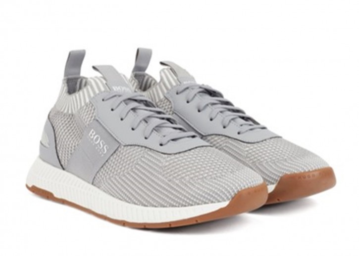 BOSS Sneakers TITANIUM_ RUNN_ SCAFE aus Material-Mix mit nachhaltigem S.Café®-Garn grau 050 BOSS Sneakers TITANIUM_ RUNN_ SCAFE aus Material-Mix mit nachhaltigem S.Café®-Garn grau 050