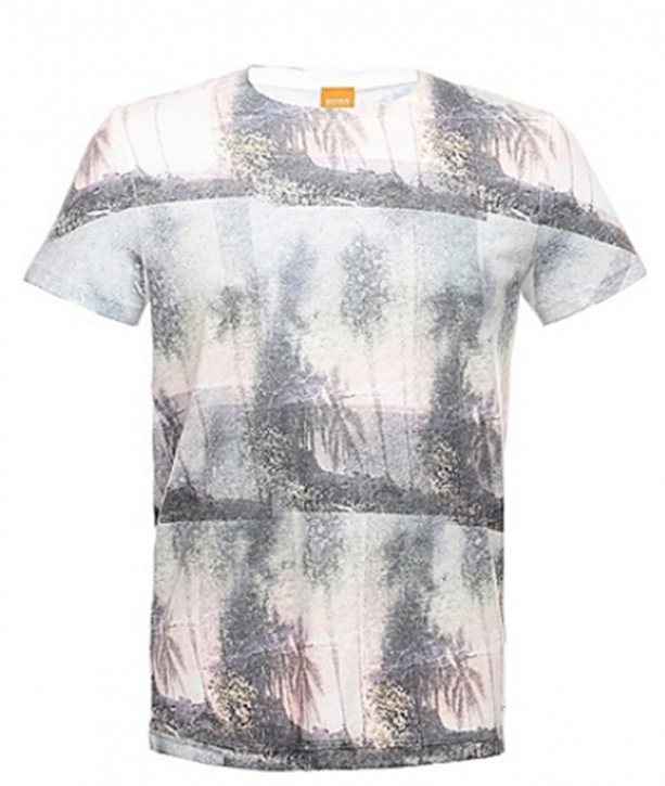 BOSS ORANGE TEE SHIRT TULIPO FARBE WHITE 100 GEMUSTERT BOSS ORANGE TEE SHIRT TULIPO FARBE WHITE 100 GEMUSTERT S