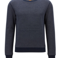 BOSS ORANGE Regular-Fit Pullover WACK aus Baumwolle mit Logo-Prägung M