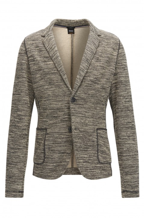 BOSS Slim-Fit Sakko Walentino aus meliertem Material-Mix mit Baumwolle grau 051 BOSS Slim-Fit Sakko Walentino aus meliertem Material-Mix mit Baumwolle grau 051 S