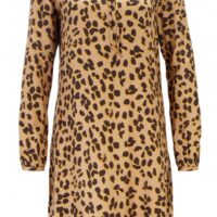 HUGO BOSS Tunikakleid EFFEL_1 aus bedrucktem Twill mit Seide Animalprint 963