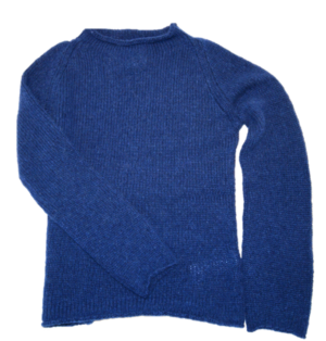 HUGO BOSS Pullover  ICYCLES aus Alpaka-Mix mit Wolle und Rollbündchen blau 427