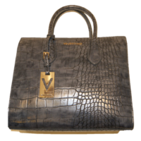 MARIO VALENTINO Krokoprägung Tasche WINTER MEMENTO Farbe grau