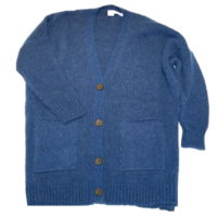 HUGO BOSS Oversized Strickjacke WEVELYN aus Woll/Alpaka Mix blau 427 HUGO BOSS Oversized Strickjacke WEVELYN aus Woll/Alpaka Mix blau 427