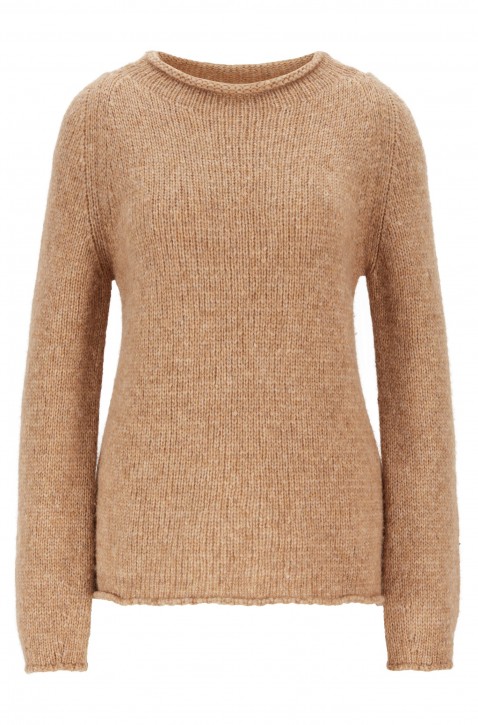 HUGO BOSS Pullover ICYCLES aus Alpaka-Mix mit Wolle und Rollbündchen hellbraun 235 HUGO BOSS Pullover ICYCLES aus Alpaka-Mix mit Wolle und Rollbündchen hellbraun 235