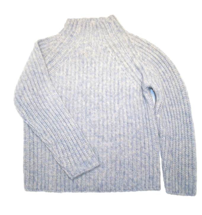 HUGO BOSS Grobstrick Pullover IZZATTA mit Trichterkragen hellblau 460 HUGO BOSS Grobstrick Pullover IZZATTA mit Trichterkragen hellblau 460