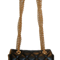 Mario Valentino Damen Ocarina Umhängetasche,schwarz  8x13.5x18.5 cm