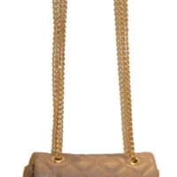 Mario Valentino Damen Ocarina Umhängetasche,taupe 8x13.5x18.5 cm