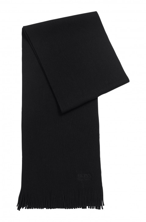 BOSS Strukturierter Oversized Schal ALBAS-B aus reiner Wolle BOSS Strukturierter Oversized Schal ALBAS-B aus reiner Wolle