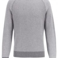 HUGO BOSS Pullover AVIVIO aus feinem Baumwoll-Jacquard mit Wolle grau 051 HUGO BOSS Pullover AVIVIO aus feinem Baumwoll-Jacquard mit Wolle grau 051