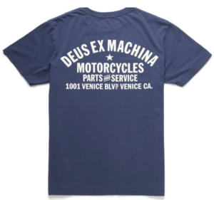 DEUS EX MACHINA T-Shirt VENICE ADDRESS mit Duck vorne und hinten Farbe dunkelblau