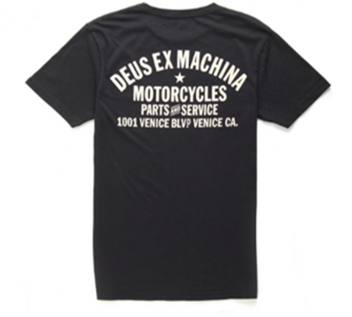 DEUS EX MACHINA T-Shirt VENICE ADDRESS mit Duck vorne und hinten Farbe schwarz DEUS EX MACHINA T-Shirt VENICE ADDRESS mit Duck vorne und hinten Farbe schwarz