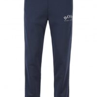 BOSS Slim-Fit Jogginghose HADIKO WIN aus Baumwoll-Mix mit Logo und Beinbündchen dunkelblau 416 BOSS Slim-Fit Jogginghose HADIKO WIN aus Baumwoll-Mix mit Logo und Beinbündchen dunkelblau 416
