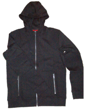 HUGO  Kapuzenjacke DURAT aus French Terry mit Biker Details schwarz 001