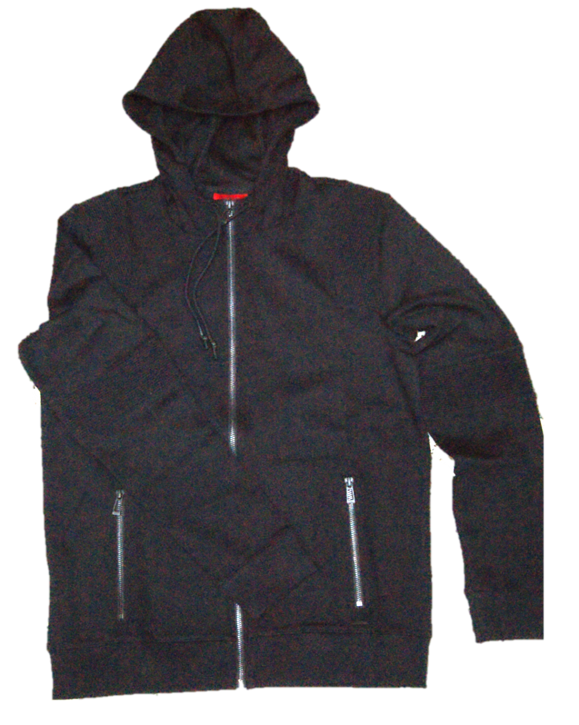 HUGO  Kapuzenjacke DURAT aus French Terry mit Biker Details schwarz 001 HUGO  Kapuzenjacke DURAT aus French Terry mit Biker Details schwarz 001