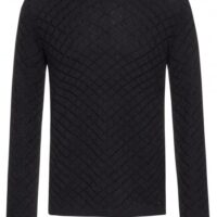 HUGO Pullover SCAMUN  aus strukturiertem Jacquard Farbe schwarz 001