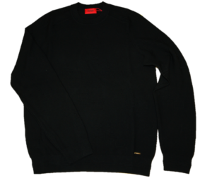 HUGO Pullover SUBONO mit Hugo Jaquard Muster schwarz 001