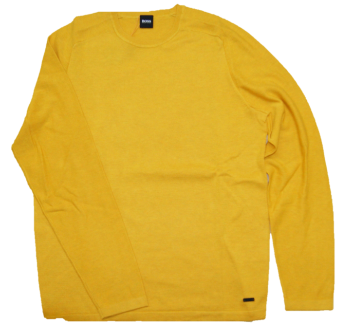 BOSS Pullover KAMYO Rundhalsausschnitt mit Raglanärmel Farbe 710 gold BOSS Pullover KAMYO Rundhalsausschnitt mit Raglanärmel Farbe 710 gold