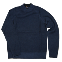 HUGO BOSS Schurwoll Pullover KARQUO mit Stehkragen Farbe dunkelblau 404