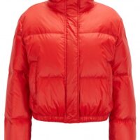 BOSS Schimmernde Oversized Steppjacke OFROSTY mit Logo hinten rot BOSS Schimmernde Oversized Steppjacke OFROSTY mit Logo hinten rot