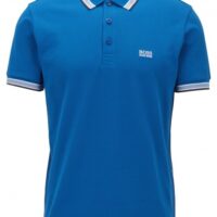 HUGO BOSS Regular-Fit Polo PADDY mit Drei-Knopf-Leiste blau 420