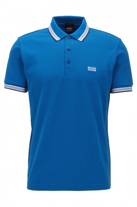 HUGO BOSS Regular-Fit Polo PADDY mit Drei-Knopf-Leiste blau 420 HUGO BOSS Regular-Fit Polo PADDY mit Drei-Knopf-Leiste blau 420