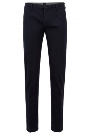 HUGO BOSS Slim-Fit Chino RICE3-D aus elastischer Baumwoll-Gabardine dblau 402