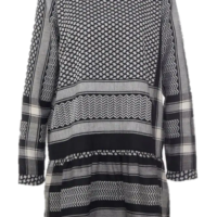 CECILIE COPENHAGEN Kleid DRESS 2,O, mit Langen Ärmeln in Kufiaymuster schwarz 150 CECILIE COPENHAGEN Kleid DRESS 2,O, mit Langen Ärmeln in Kufiaymuster schwarz 150