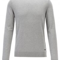 HUGO BOSS Pullover KUASIVOS aus Baumwolle mit Kaschmir Farbe hellgrau 064 HUGO BOSS Pullover KUASIVOS aus Baumwolle mit Kaschmir Farbe hellgrau 064