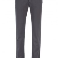 HUGO BOSS Slim-Fit Chino RICE3-D aus elastischer Baumwoll-Gabardine grau 022