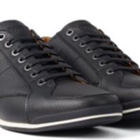 BOSS  Sneakers Saturn_Lowp_tbpf1 aus genarbtem Leder mit Perforierungen