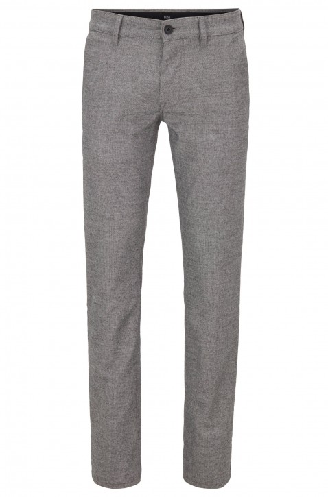 BOSS SCHINO-SLIM Fit Hose aus Stretch-Gewebe mit Hahnentritt-Muster schwarz 001 BOSS SCHINO-SLIM Fit Hose aus Stretch-Gewebe mit Hahnentritt-Muster schwarz 001