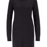 BOSS Pulloverkleid WABELLETTA aus Baumwoll-Schurwoll-Mix mit Rollkragen schwarz BOSS Pulloverkleid WABELLETTA aus Baumwoll-Schurwoll-Mix mit Rollkragen schwarz
