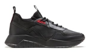 HUGO  Sneakers ATOM_RUNN_TXST mit Sockenschaft und gummierten Details schwarz 001