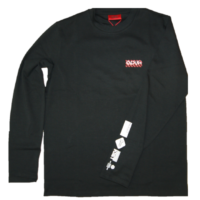 HUGO Longsleeve DYDERABAD aus Baumwolle mit Artwork Print 001
