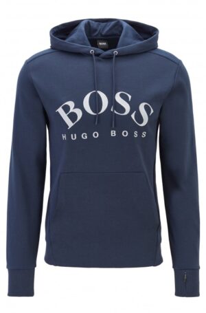 BOSS Kapuzen-Sweatshirt SOODY mit geschwungenem Logo-Artwork und versteckter Tasche