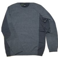 BOSS Pullover RISAS mit aufwendiger Strickkombination Farbe grau 031 BOSS Pullover RISAS mit aufwendiger Strickkombination Farbe grau 031