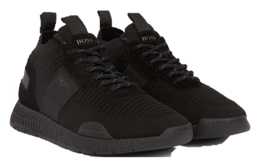 BOSS Sneakers TITANIUM_RUNN_KNST aus Nappa- und Nubukleder mit Monogramm-Motiv BOSS Sneakers TITANIUM_RUNN_KNST aus Nappa- und Nubukleder mit Monogramm-Motiv