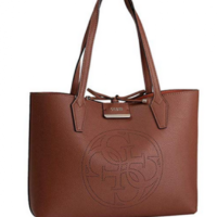 GUESS Damen Shopper Tasche BOBBI Tote, Mehrfarbig (cognac-spice), 12.5x27x42.5 CM GUESS Damen Shopper Tasche BOBBI Tote, Mehrfarbig (cognac-spice), 12.5x27x42.5 CM