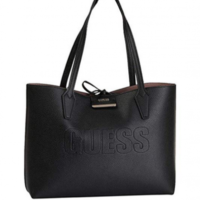 GUESS Damen Shopper Tasche BOBBI Tote, Mehrfarbig (black-rosewood), 12.5x27x42.5 cm GUESS Damen Shopper Tasche BOBBI Tote, Mehrfarbig (black-rosewood), 12.5x27x42.5 cm