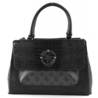 GUESS Damen Satchel MAGNOLIA Society Umhängetasche schwarz