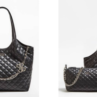 GUESS  Damen Handtasche MIRIAM  gesteppte Tasche mit  Innentasche