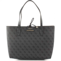 GUESS Damen Shopper TASCHE BOBBI Tote, Mehrfarbig (Coal/Brown), 12.5x27x42.5 centimeters GUESS Damen Shopper TASCHE BOBBI Tote, Mehrfarbig (Coal/Brown), 12.5x27x42.5 centimeters