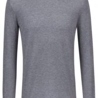 HUGO Pullover SAN BASTIO aus Baumwoll-Mix mit Seide grau 081