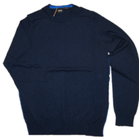 BOSS Pullover KABRIO  aus gestrickter Baumwolle mit Paspel-Details dunkelblau BOSS Pullover KABRIO  aus gestrickter Baumwolle mit Paspel-Details dunkelblau