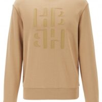 BOSS Sweatshirt STADLER 36 aus French Terry mit Monogramm-Print hellbraun 232 BOSS Sweatshirt STADLER 36 aus French Terry mit Monogramm-Print hellbraun 232