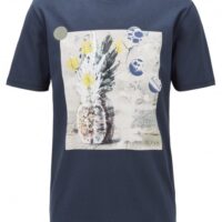 BOSS Recycelbares T-Shirt TROAAR 4 aus reiner Baumwolle mit PVC-freiem Foto-Print dblau 404 BOSS Recycelbares T-Shirt TROAAR 4 aus reiner Baumwolle mit PVC-freiem Foto-Print dblau 404