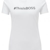 HUGO BOSS T-Shirt Thisisboss aus Baumwoll-Jersey mit Hashtag-Slogan weiss 100